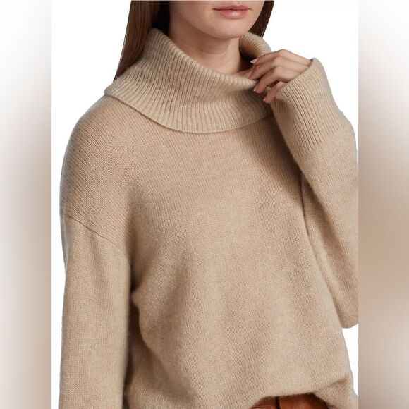 Rails Imogen Wool-Cashmere Turtleneck Sweater in Jute Size Small NWT $348 - Picture 6 of 9